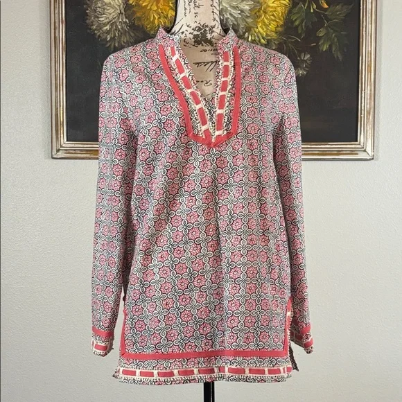 Saint Tropez West | Tops | 22 Saint Tropez West Medium Ivory Blue Pink ...